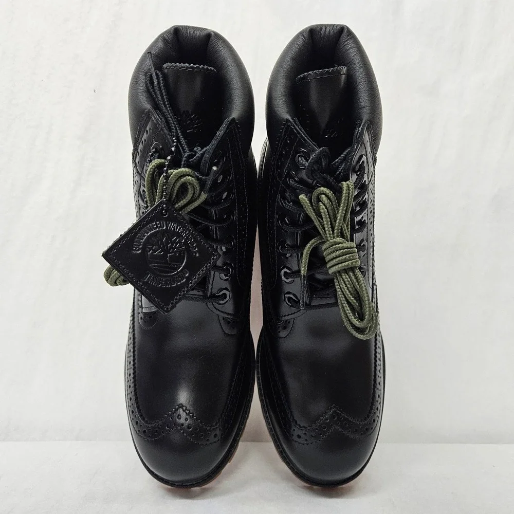 Timberland Premium 6 Inch Boot Waterproof Wingtip TB0A2A8VW02 Black Men Size 8.5